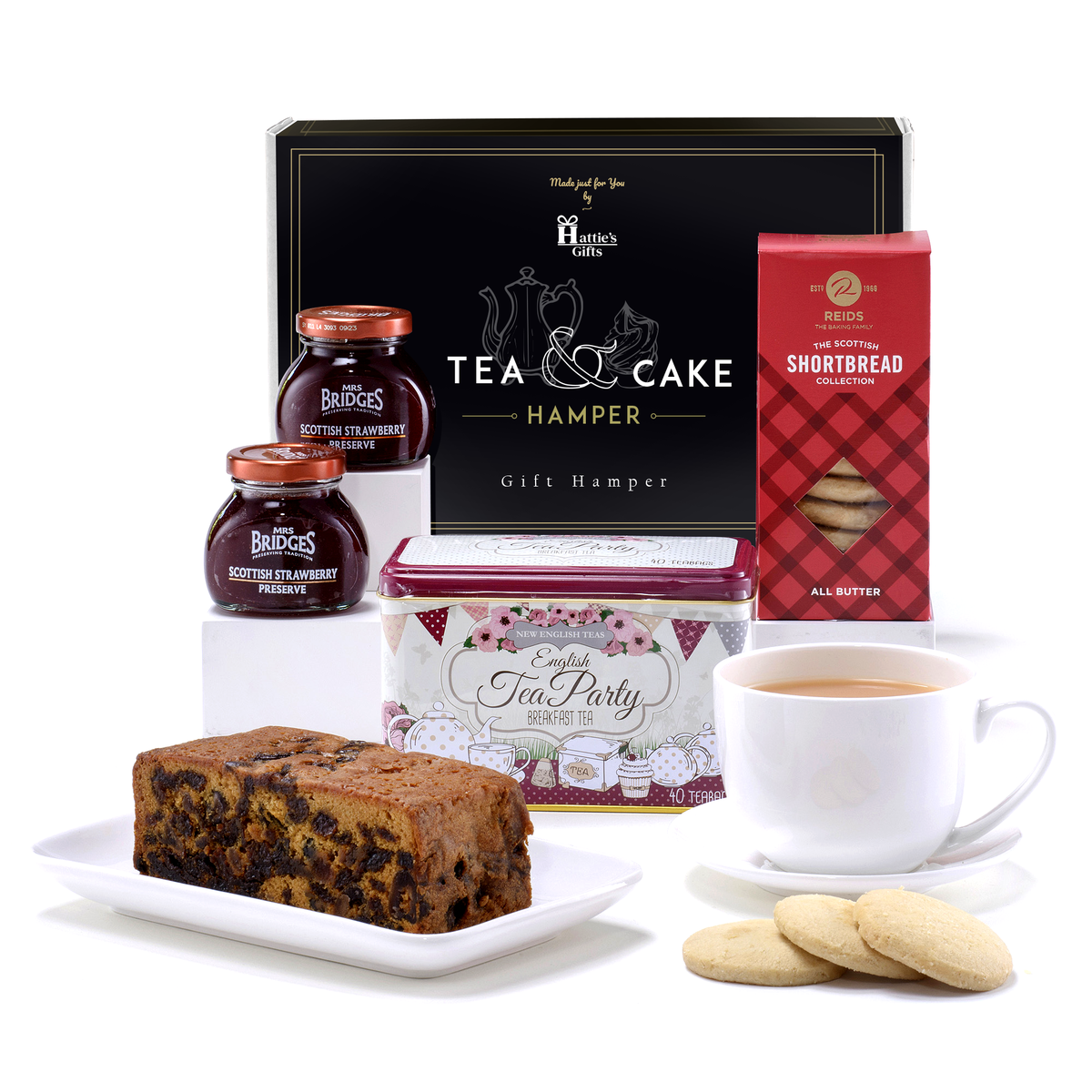 Afternoon Indulgence: Tea with Gourmet Cake Gift Set