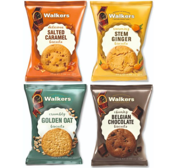 Walkers Shortbread Luxury Mini Pack Assorted Biscuits (25g)
