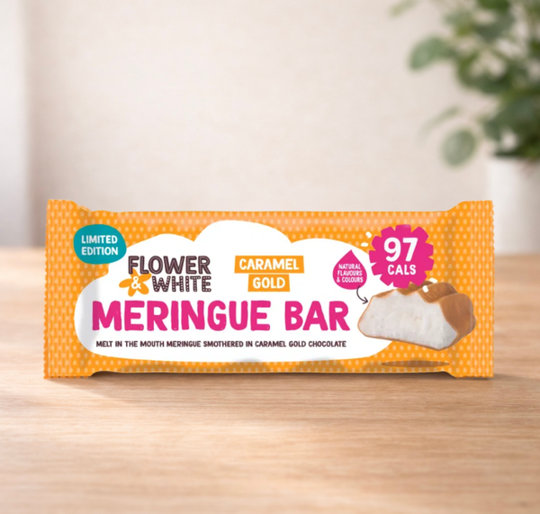 Flower & White Gluten Free Caramel Gold Meringue Bar 20g