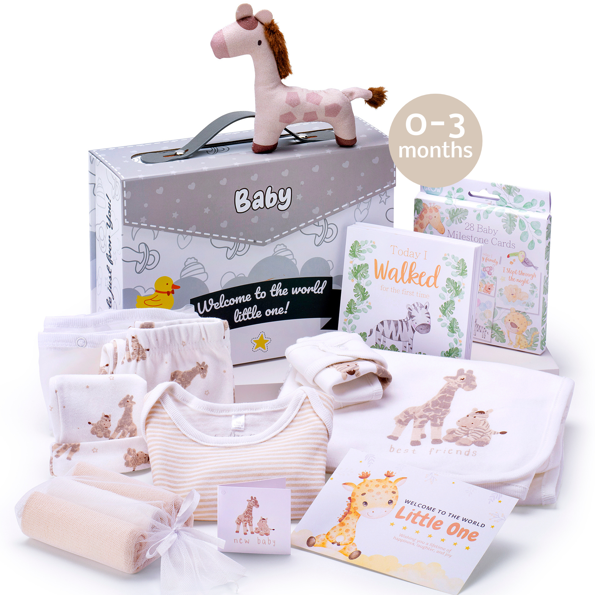 Newborn Baby Hamper - Giraffe Gender Neutral Theme (12 Piece Set)