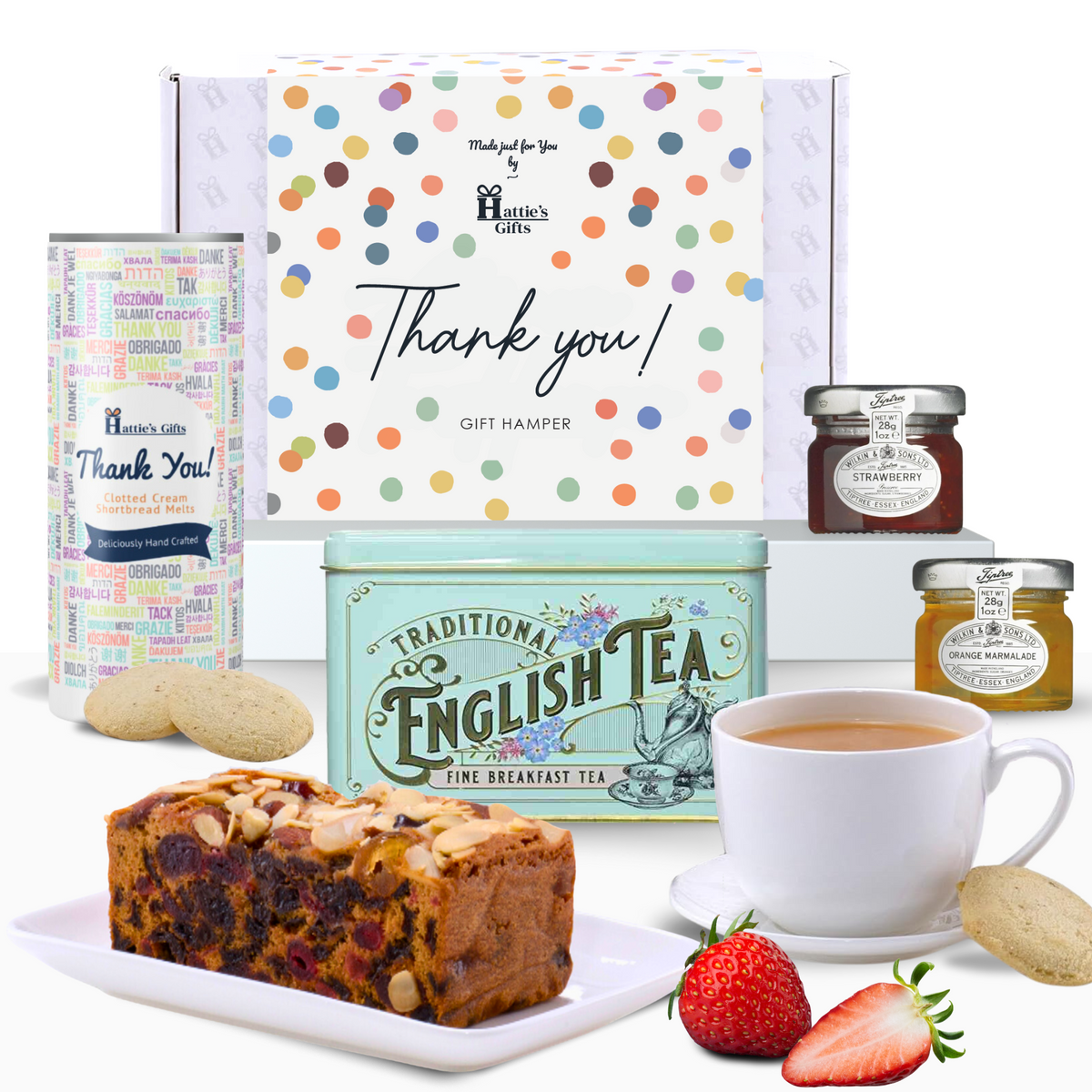 Appreciation Tea Gift Box - Thank You in Different Languages Shortbread Drum