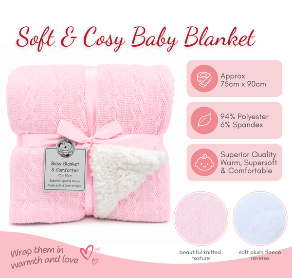 Pink Baby Blanket 75x90 cm