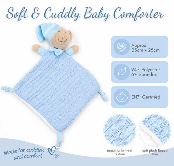 Baby Blue Baby Bear Comforter 25x25 cm