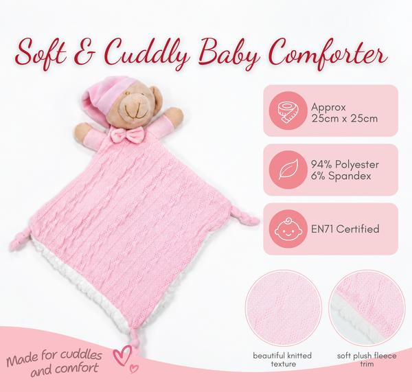 Pink Baby Bear Comforter 25x25 cm