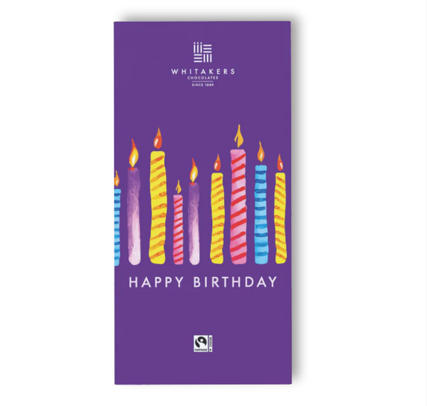 Whitakers Happy Birthday Candles Milk Chocolate Bar (90g)