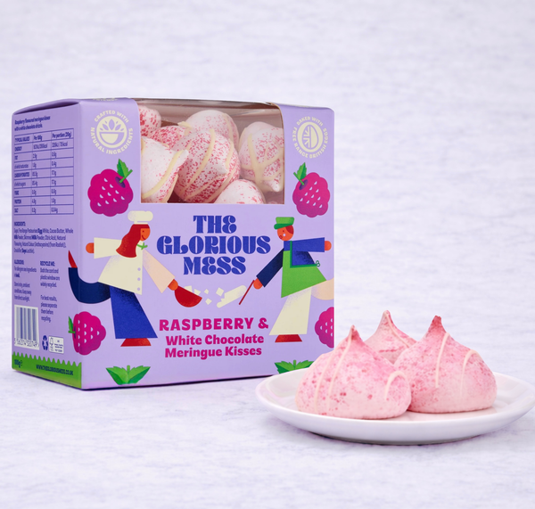The Glorious Mess Meringue Kisses Raspberry White Chocolate