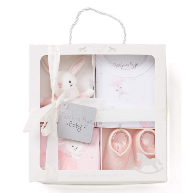 4 Piece Pink Luxury Baby Gift Set (Baby Girl)