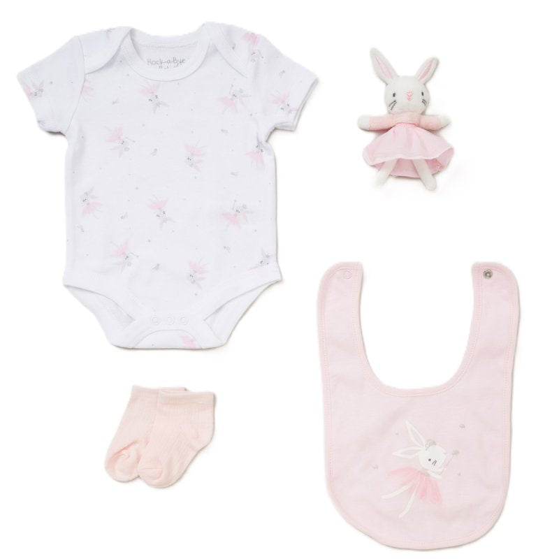 4 Piece Pink Luxury Baby Gift Set (Baby Girl)