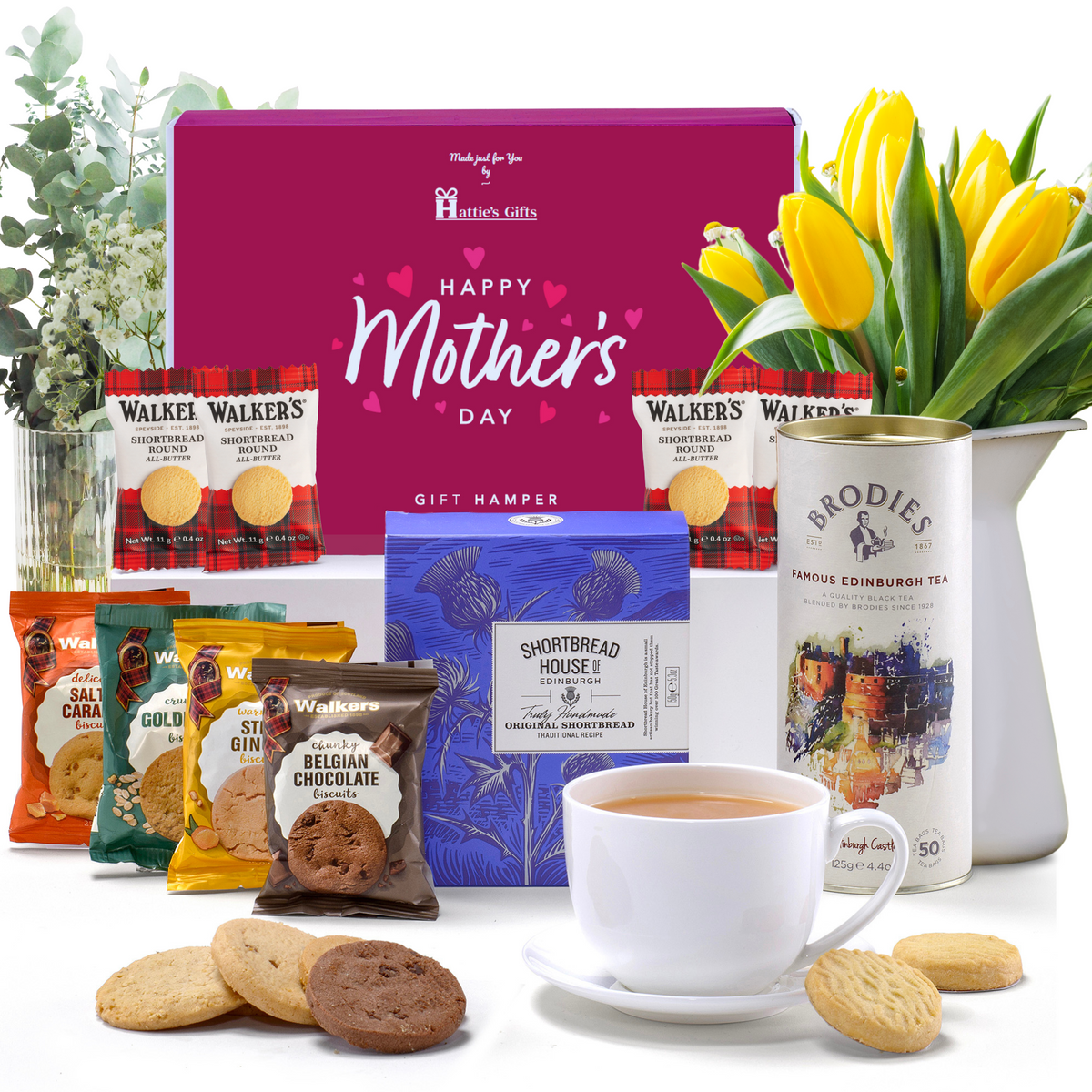 Scottish Mother's Day Tea and Biscuit Hamper Selection for Mum