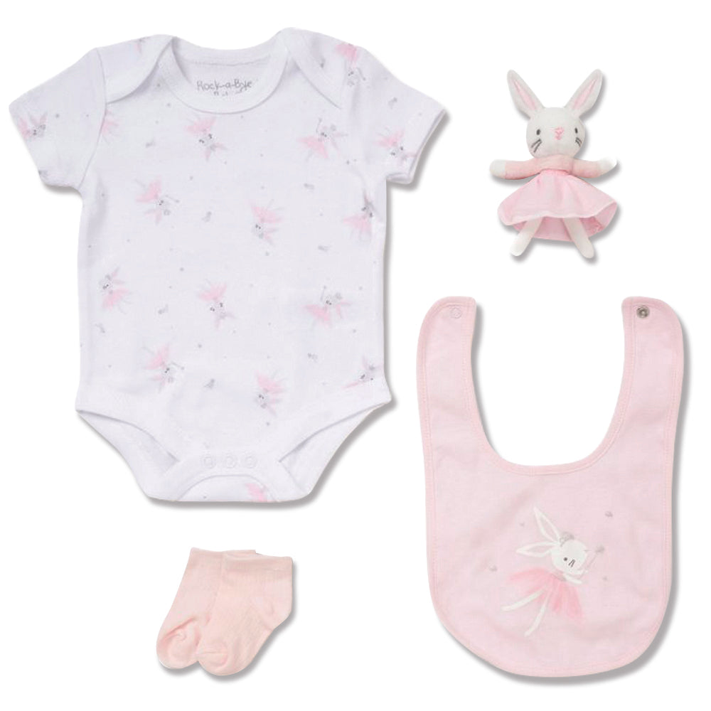 4 Piece Pink Luxury Baby Gift Set (Baby Girl)