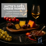 Rustic cheese hamper packed with chutneys and farmhouse biscuits
