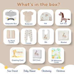 Newborn Baby Hamper - Giraffe Gender Neutral Theme (12 Piece Set)