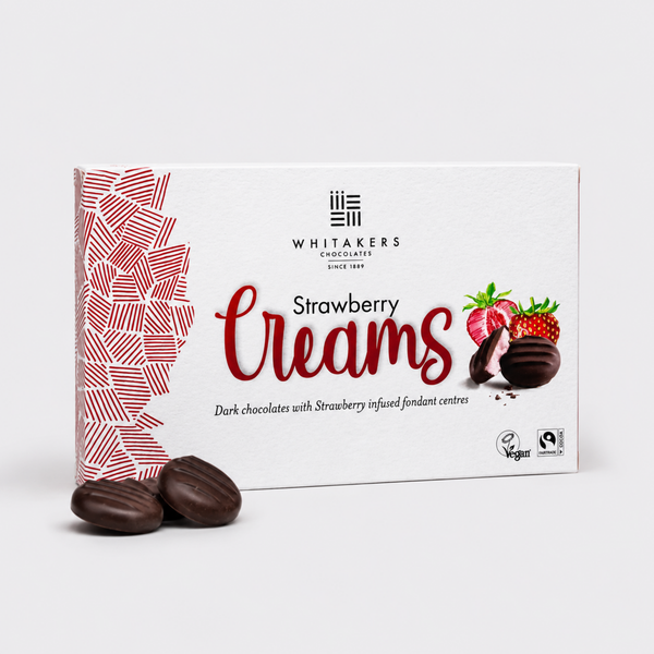 Whitakers Dark Chocolate Strawberry Fondant Creams 150g