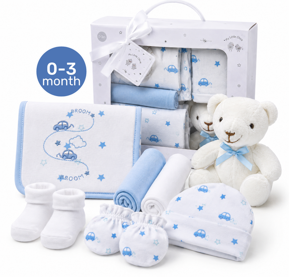 7 Piece Baby Boy Gift Set 0–3 Months