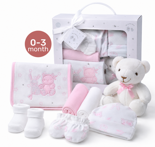 7 Piece Baby Girl Gift Set 0–3 Months