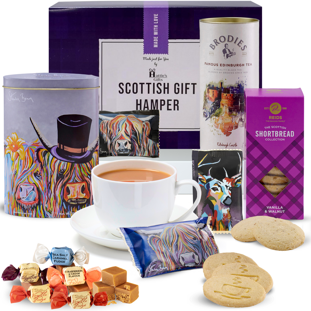 Classic Scottish Treats: Tea, Fudge, and Shortbread Collection