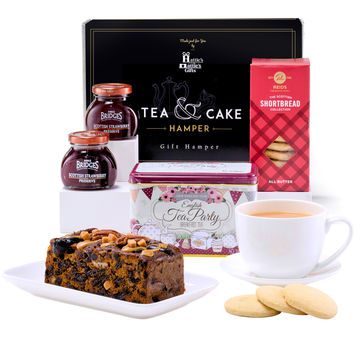 British Tea Time Bliss: Premium Tea and Cake Hamper